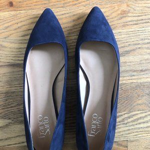 Franco Sarto Vincenza Pump, Navy Suede, Size 10M